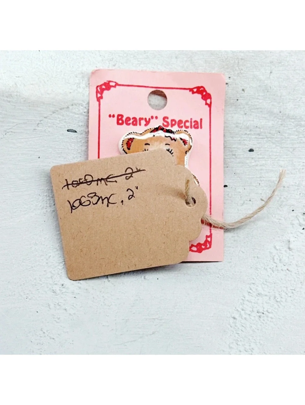 1063mc. Jill Personalized Bear Vintage Pin